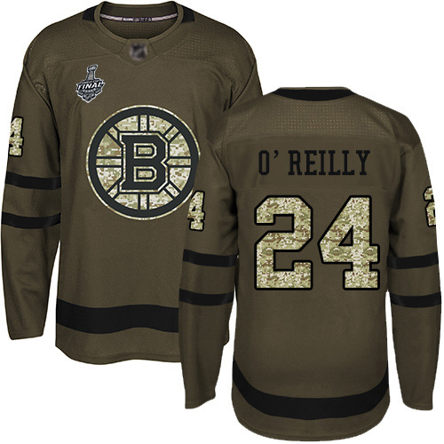 Adidas Bruins #24 Terry O'Reilly Green Salute to Service Stanley Cup Final Bound Youth Stitched NHL Jersey
